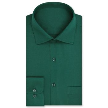 Green Plain Tailored Smart Fit Shirt 